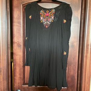 Free Prople Black Embroidery dress.